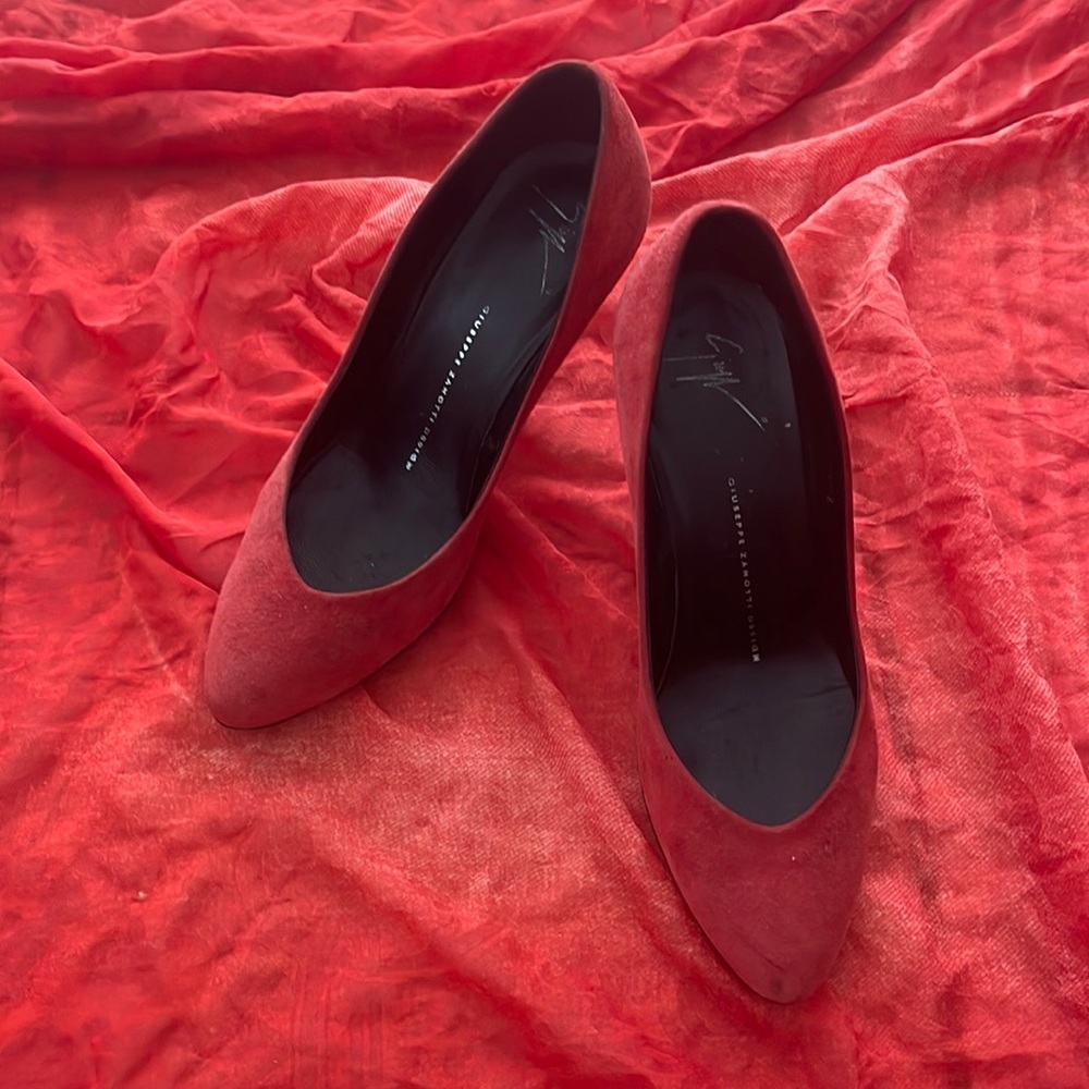 Giuseppe Zanotti women red leather pumps shoes